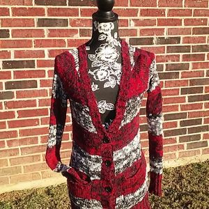 Deep Vneck Button Down Cardigan
